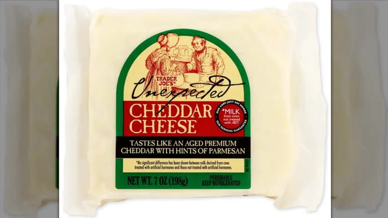 Unexpected cheddar cheese in package