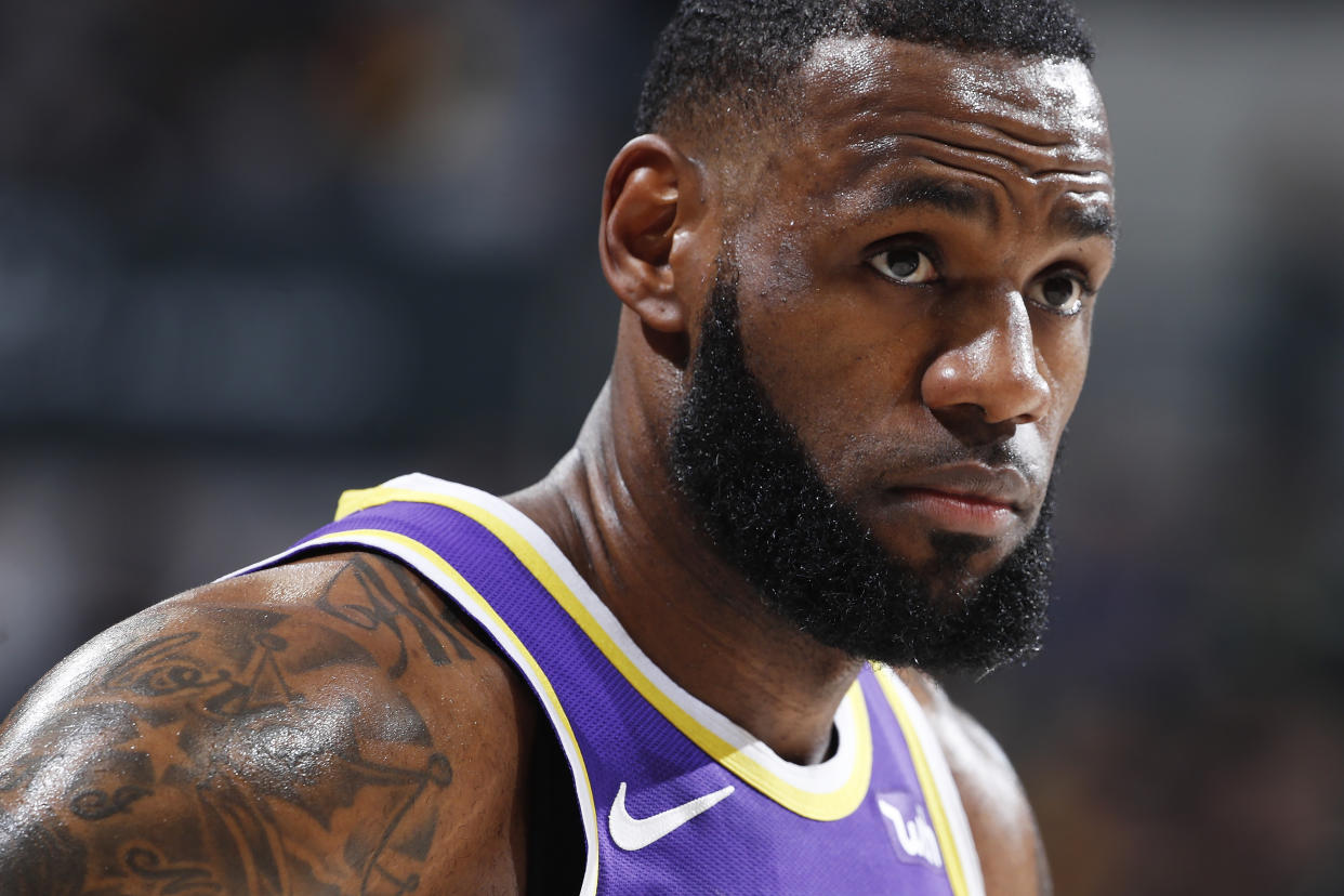 In a lost season with concerns about 34-year-old LeBron James recovering from a groin injury, how hard should the Lakers push their superstar? (Getty)