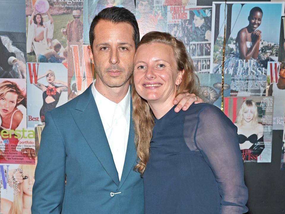 Jeremy Strong and Emma Wall attend W Magazine 50th Anniversary presented By Lexus at Shun Lee on October 12, 2022 in New York City