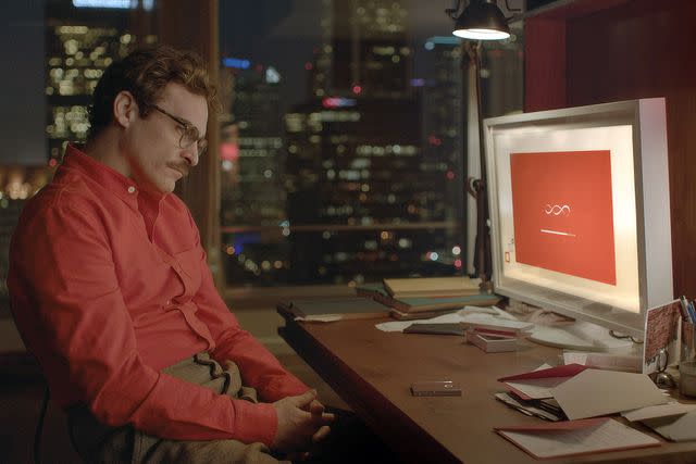 <p>A24/courtesy Everett Collection</p> Joaquin Phoenix in 'Her'