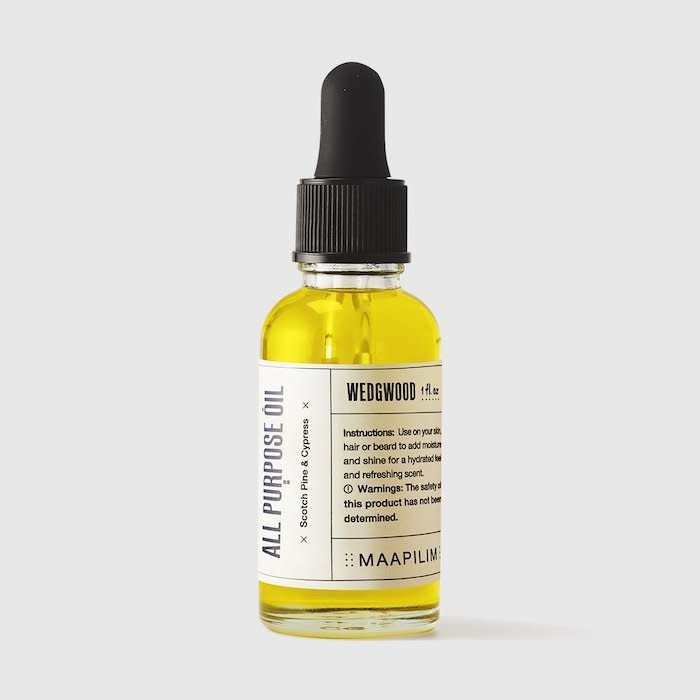Maapilim's all-purpose oil definitely lives up to its name. Dubbed "the Swiss Army knife of oils," this product can be used&nbsp;as a moisturizer, a beard oil and even a hair oil.&nbsp;<strong><a href="https://maapilim.com/products/all-purpose-oil" target="_blank"><br /><br />Maapilim&nbsp;all purpose oil</a>, $24</strong>