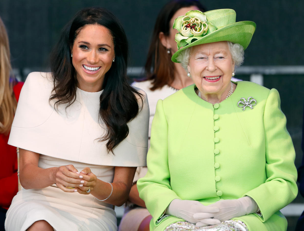 Ein königlicher Kommentator hat behauptet, die Freundschaft der Queen zu Meghan Markle sei ein strategischer Zug. [Foto: Getty Images]