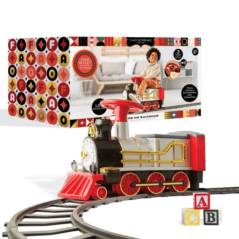 <p><a href="https://go.redirectingat.com?id=74968X1596630&url=https%3A%2F%2Fwww.target.com%2Fp%2Ffao-schwarz-ride-on-train%2F-%2FA-84798911&sref=https%3A%2F%2Fwww.veranda.com%2Fshopping%2Fg34065735%2Fgifts-for-kids%2F" rel="nofollow noopener" target="_blank" data-ylk="slk:Shop Now;elm:context_link;itc:0;sec:content-canvas" class="link rapid-noclick-resp">Shop Now</a></p><p>Ride On Train</p><p>target.com</p><p>$139.99</p>