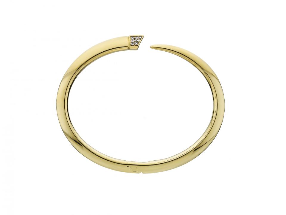 18ct Yellow Gold Vermeil Diamond Tusk Bangle by Shaun Leane, £995, Shop it now