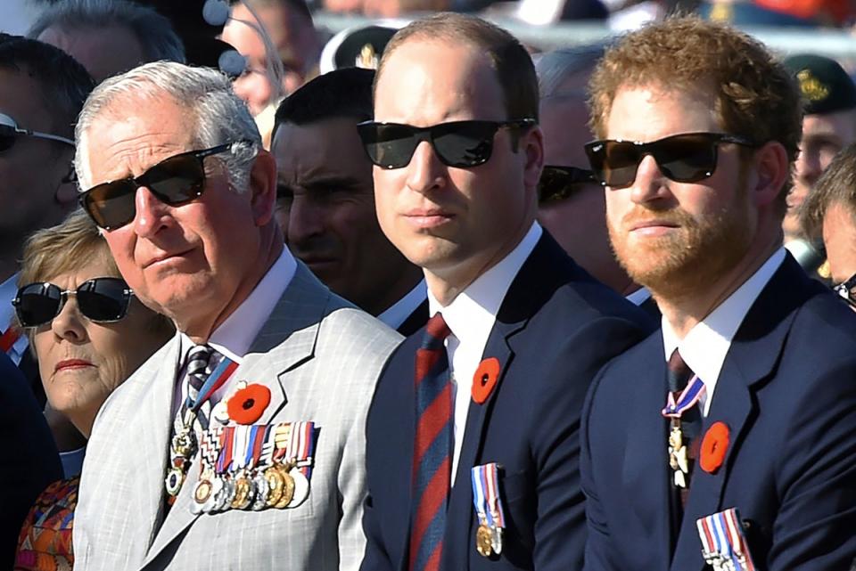 Prince Charles, Prince William and Prince Harry (AP)