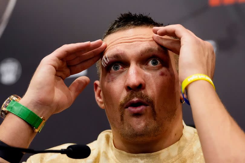 Oleksandr Usyk during a press conference