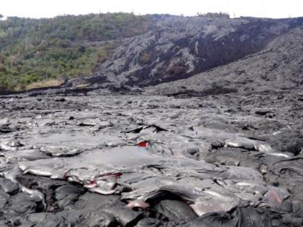 Pahoehoe lava