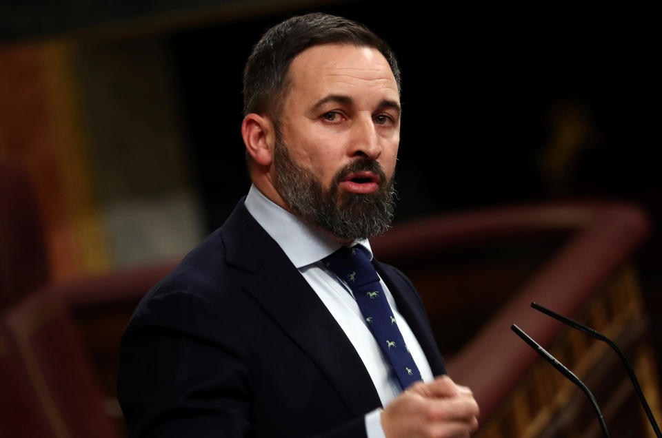 Santiago Abascal, leader of the far-right Vox party, has declared&nbsp;a &ldquo;war without a barracks.&rdquo;&nbsp; (Photo: Sergio Perez / Reuters)