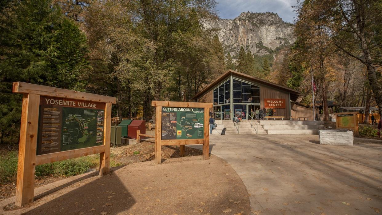 <div>Welcome Center progress photos October 2023.</div> <strong>(Yosemite Conservancy)</strong>