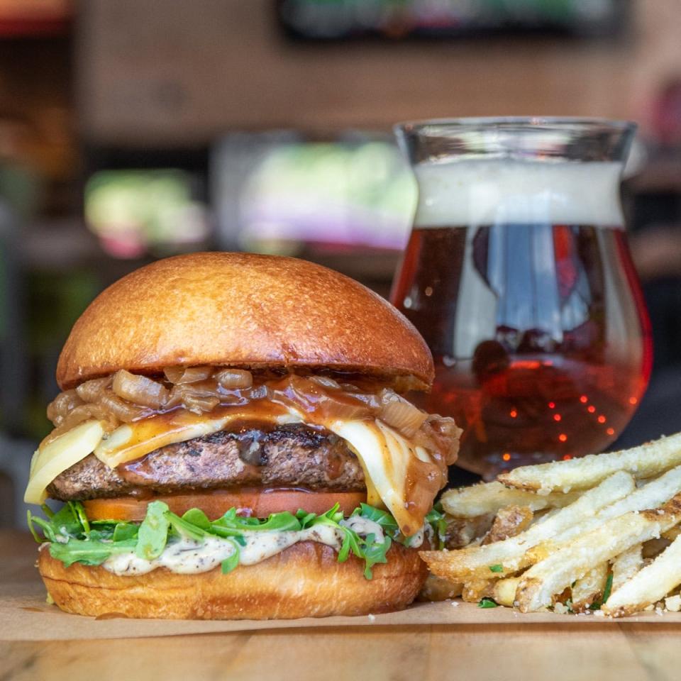 A specialty burger from Hopdoddy Burger Bar.