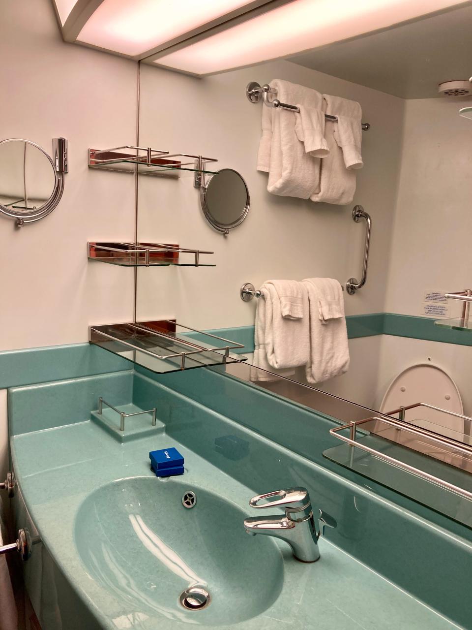 bathroom sink and mirror on carnival legend