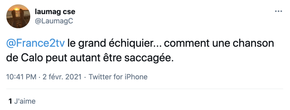 Camélia Jordana a été clashée par les internautes après sa reprise de Calogero dans Le Grand Echiquier. 