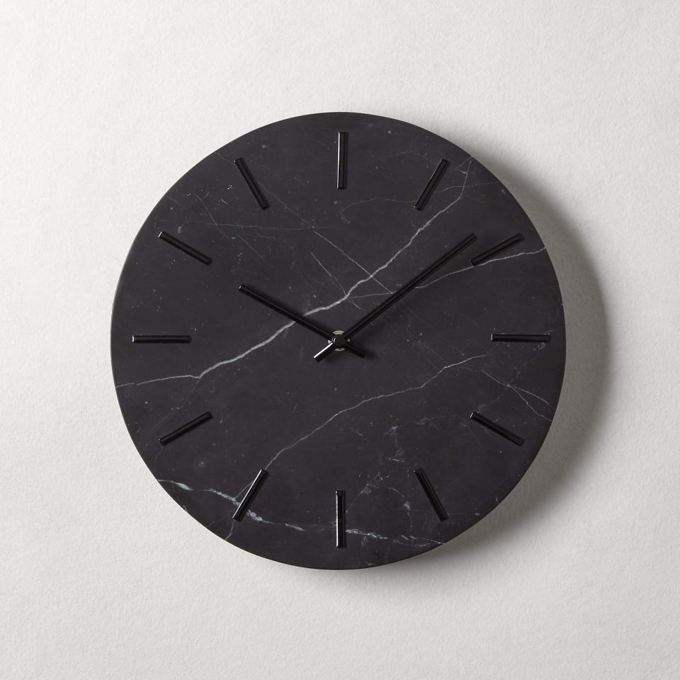 Carlo Black Marble Wall Clock