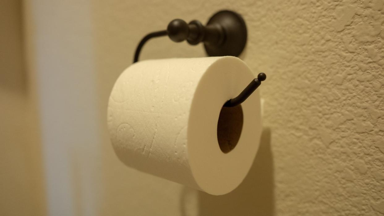  A toilet roll. 