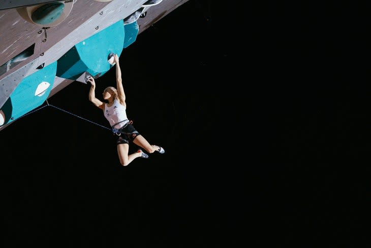 <span class="article__caption">Slovenia's Janja Garnbret made sure the top of the women's podium looked the same as it has the entire season. </span> (Photo: Lena Drapella/IFSC)