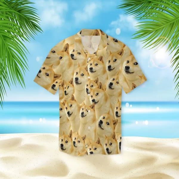 Doge Beach Shirt Hawaiian Shirt