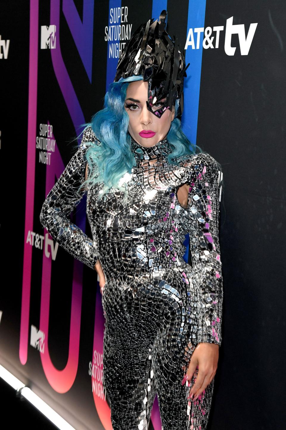 Lady Gaga at a Super Bowl party in Miami on Feb.1. (Kevin Mazur via Getty Images)