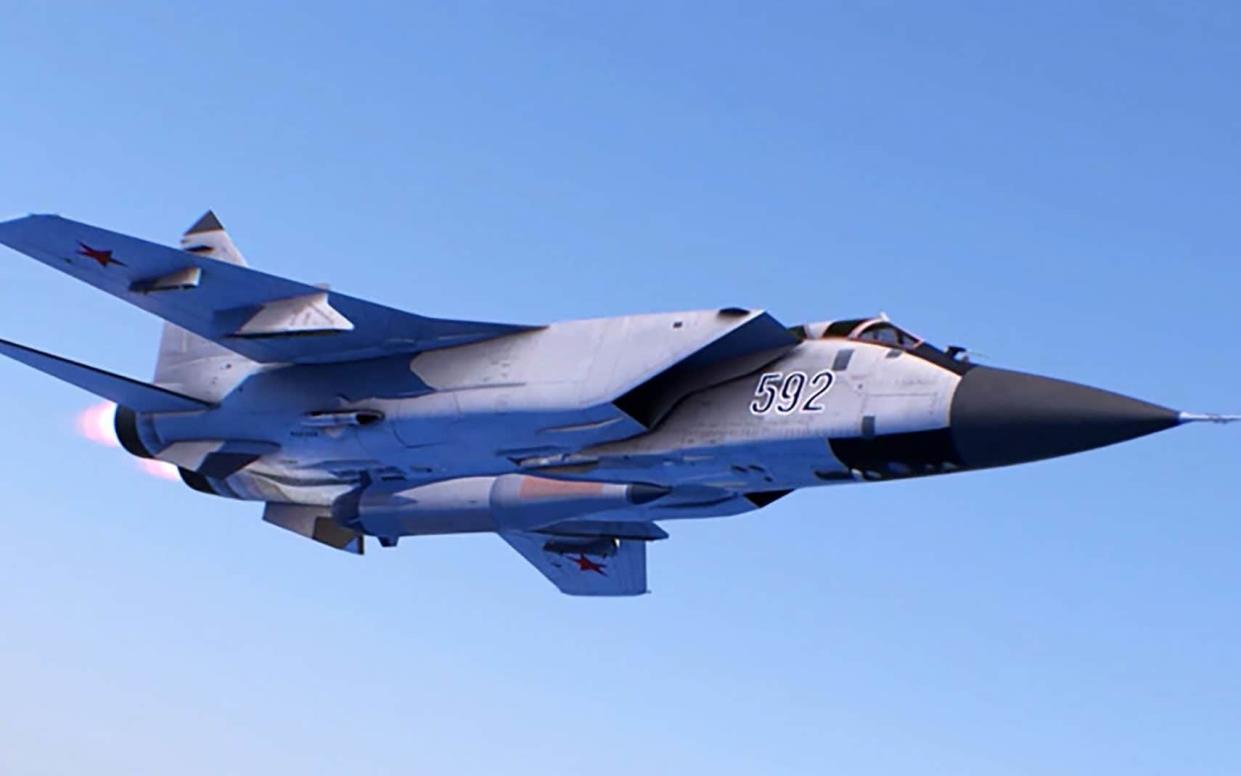 A Russian Kinzhal missile, pictured here with its carrier MiG-31 - east2west news