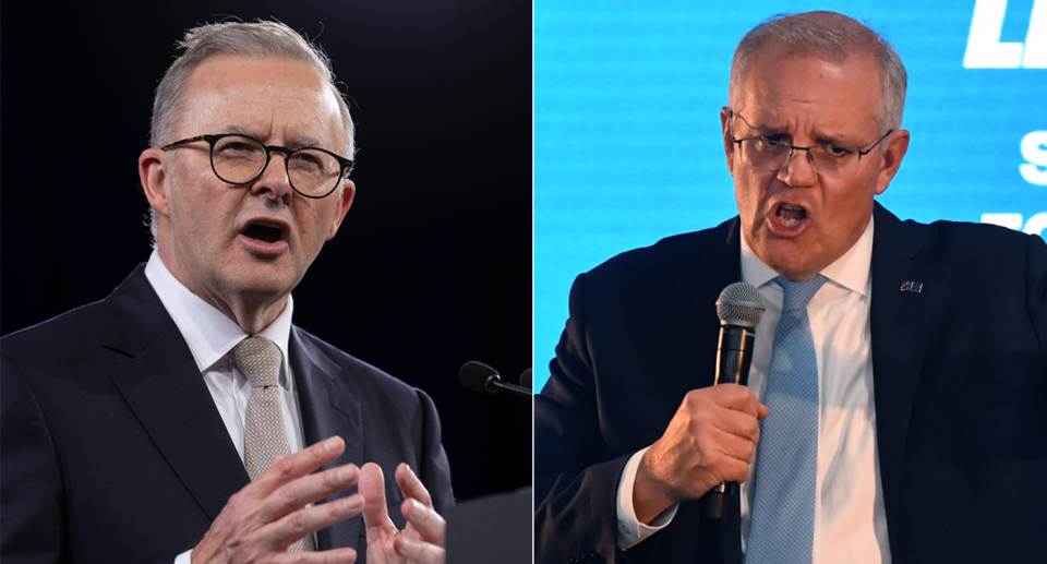 Anthony Albanese is looking to lead Labor back to power for the first time in nearly a decade while Scott Morrison wants to pull off another 'miracle'. Source: AAP