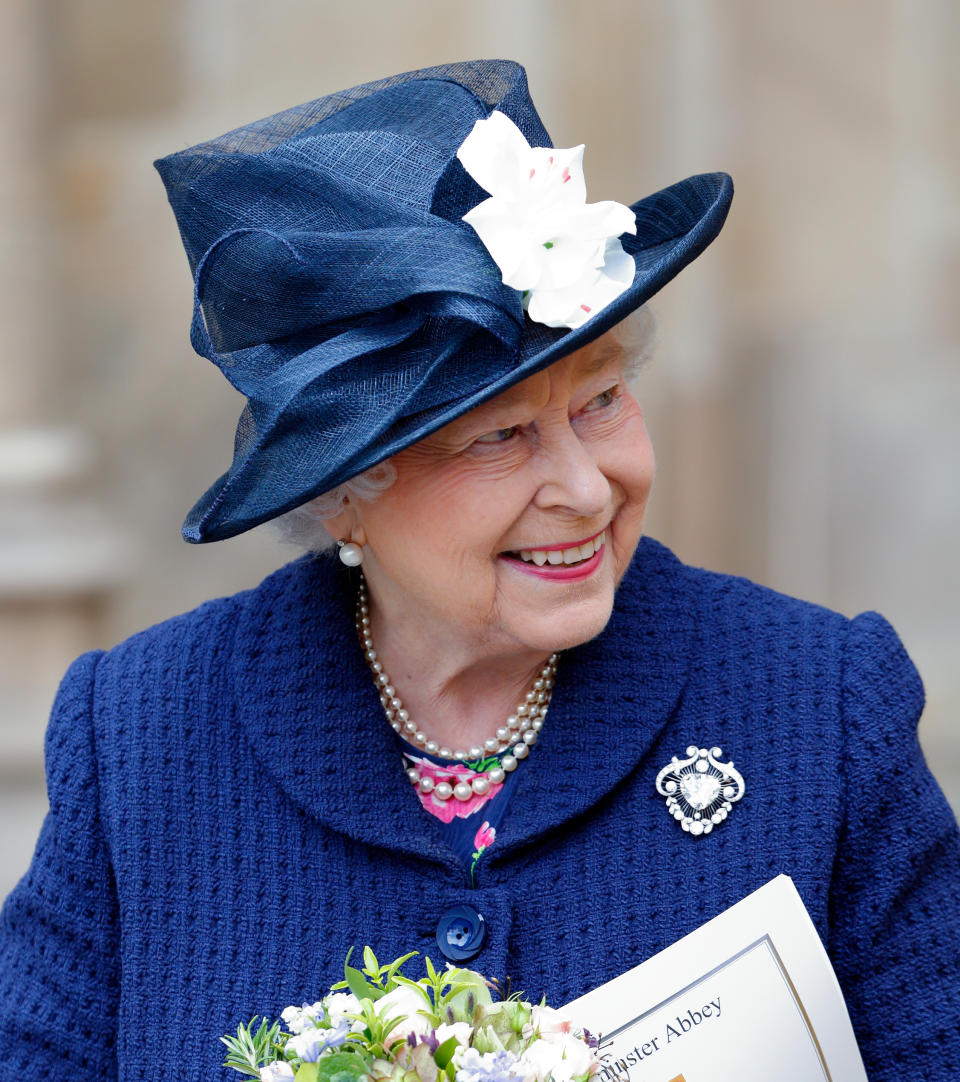 The late Queen Elizabeth II at a Service of Thanksgiving in 2015