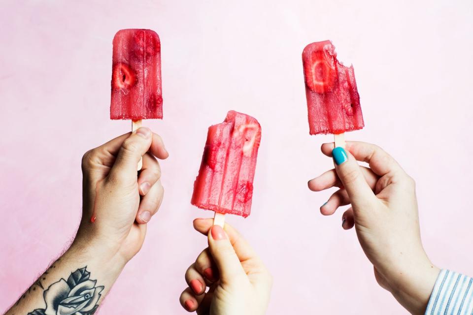 Frosé (Frozen Rosé) Ice Pops