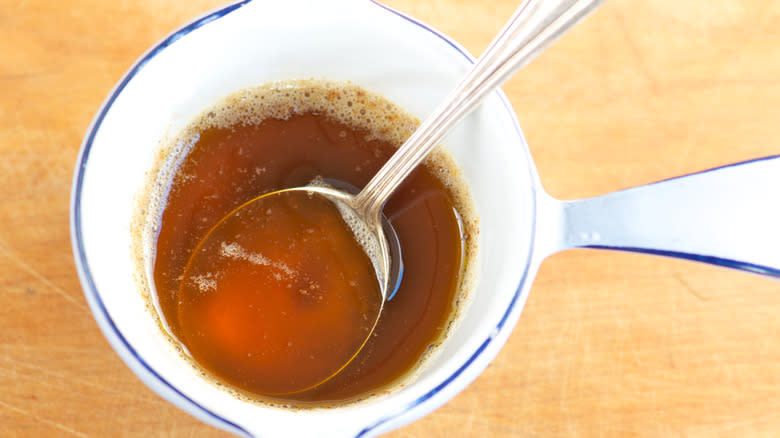 spoon in brown butter 