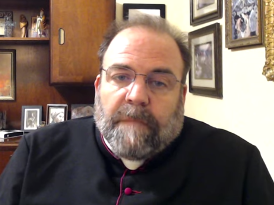 Monsignor Charles Pope speaking about his coronavirus diagnosis in a video on 2 August: (Msgr. Charles Pope - YouTube)