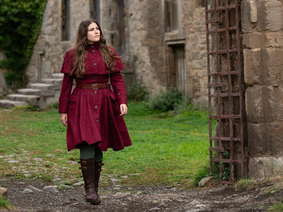 Hailey Beaupre at Midhope Castle, one of the filming locations for "Outlander."