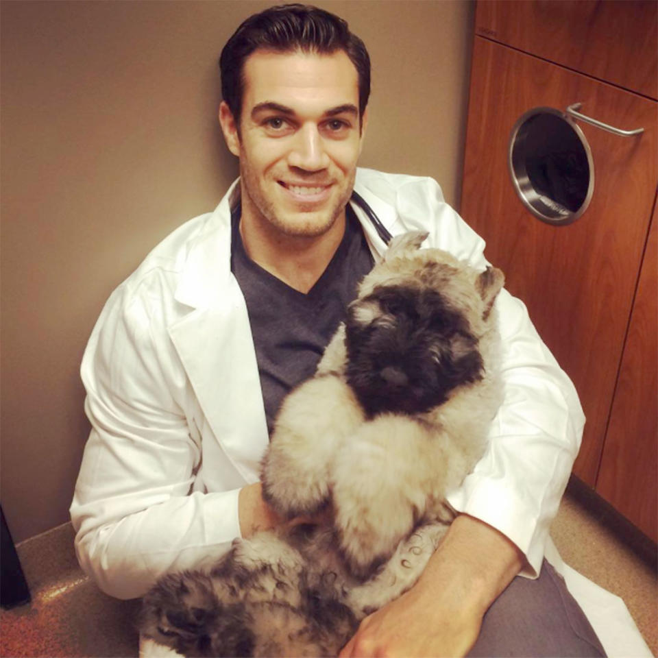 <p>There are firsts for everything, even for this seasoned vet: "I've never seen a Bouvier pup before this appointment!" he writes.</p>