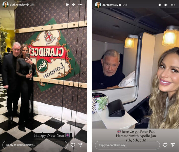 A split of Dorit Kemsley and Paul Kemsley's London vacation.