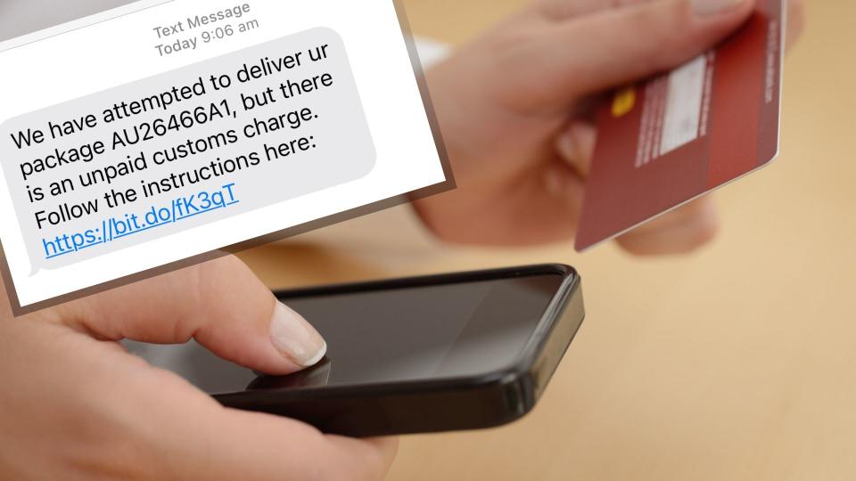 If you've received this text, don't hit the link. Image: Getty, Supplied