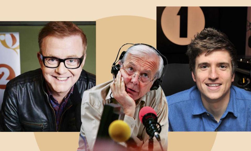 On the airwaves … BBC big hitters Chris Evans (Radio 2), John Humphrys (R4’s Today) and Greg James (R1’s new breakfast host).