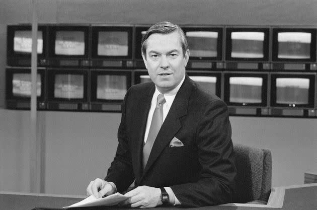 Bill Kurtis on the set of 