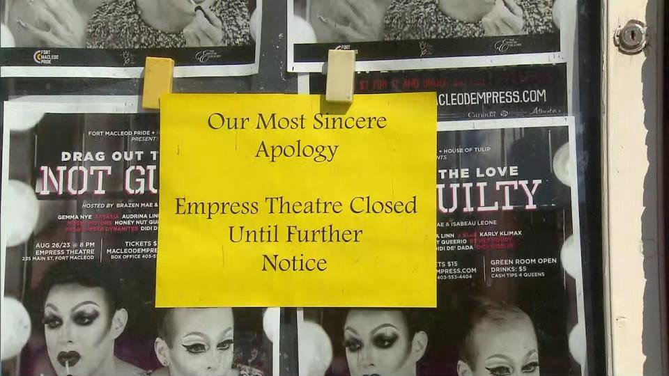 The Empress Theatre has been closed after it was damaged while hosting a drag show on Saturday,