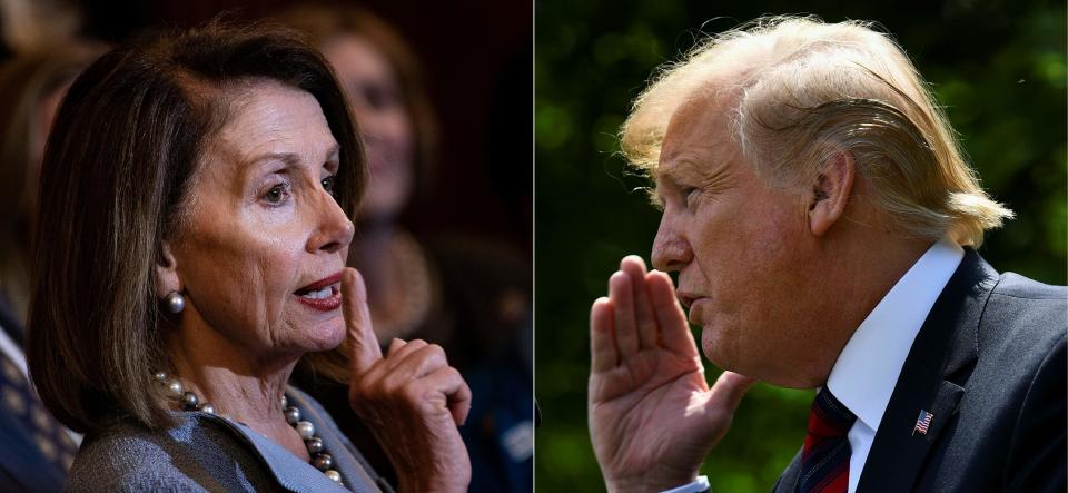 House Speaker Nancy Pelosi and President Donald Trump.