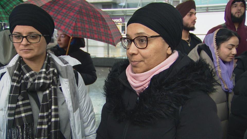 Parent Manjinder Nannan says it's important for kids to hand out packages themselves instead of dropping them at a donation centre so they can connect and learn to give.