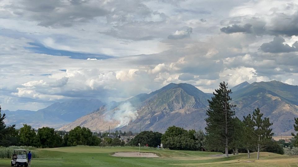 Photo of the Springville, Utah fire taken from a golf course by Lieutenant Governor Deidre Henderson