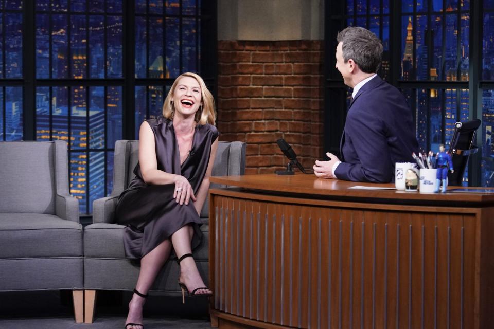 Claire Danes and Seth Meyers