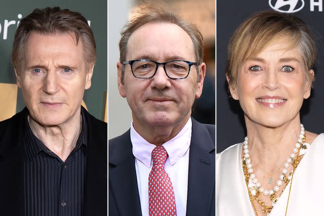 <p>Jo Hale/WireImage; Chris J Ratcliffe/Getty; Steven Simione/WireImage</p> Liam Neeson, Kevin Spacey, and Sharon Stone