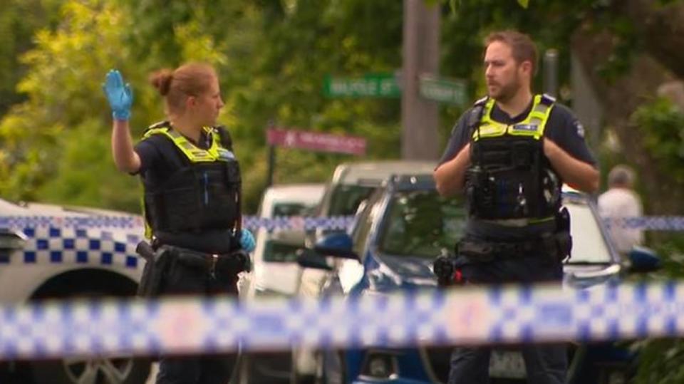 Police shut down a section of Malmsbury St for hours on Sunday. Photo: 9 News