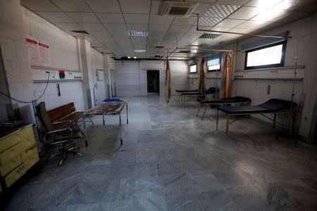 A view shows the closed emergency room at Tripoli Central Hospital in Tripoli, Libya, July 18, 2016. Picture taken July 18, 2016. REUTERS/Ismail Zitouny