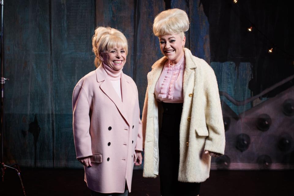 Jaime Winstone (right) played Dame Barbara Windsor (left) in Babs (BBC/PA) (PA Media)