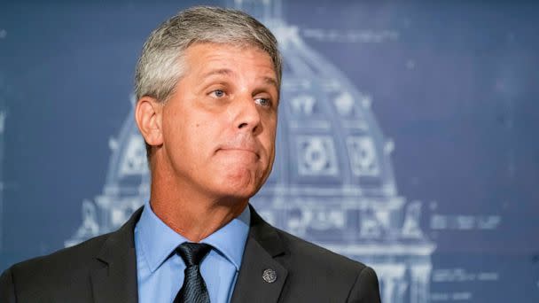 PHOTO: Rep. Steve Drazkowski speaks during a news conference, July 23, 2019 St. Paul, Minn. (Glen Stubbe/Star Tribune via AP, FILE)