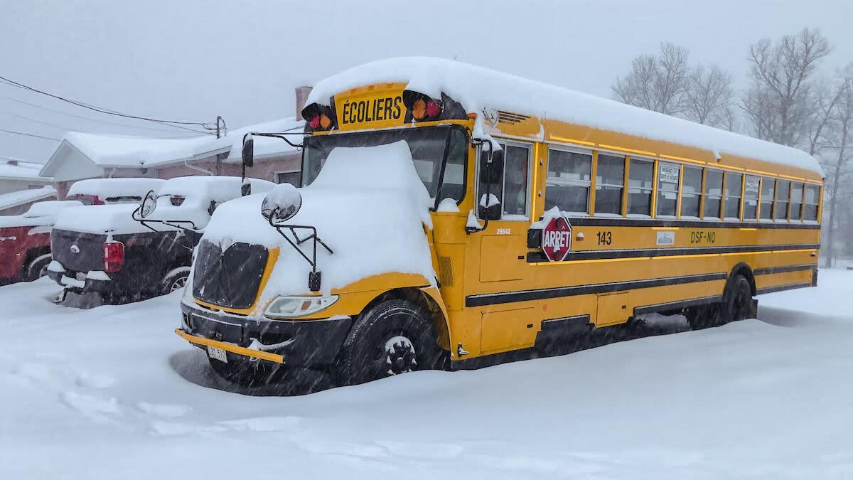 A number of schools, mostly in the northern parts of New Brunswick, were closed Friday morning.  (Yves Levesque/Radio-Canada - image credit)