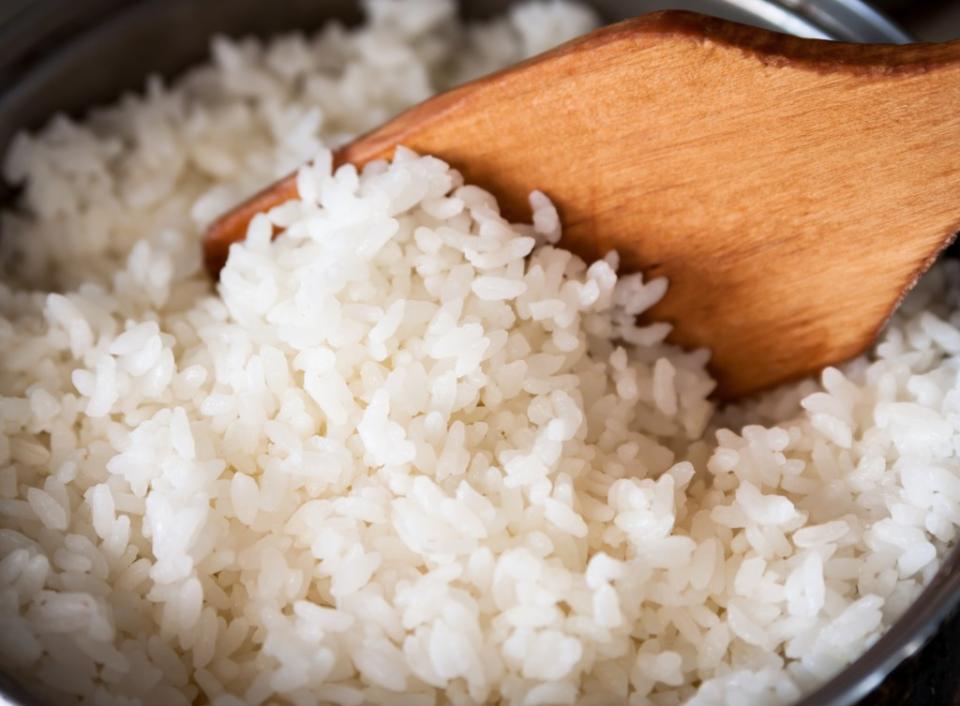 Rice may contain spores of the common bacterium Bacillus cereus, which can release toxins that cause two types of food-borne illnesses — diarrheal and vomiting. Getty Images