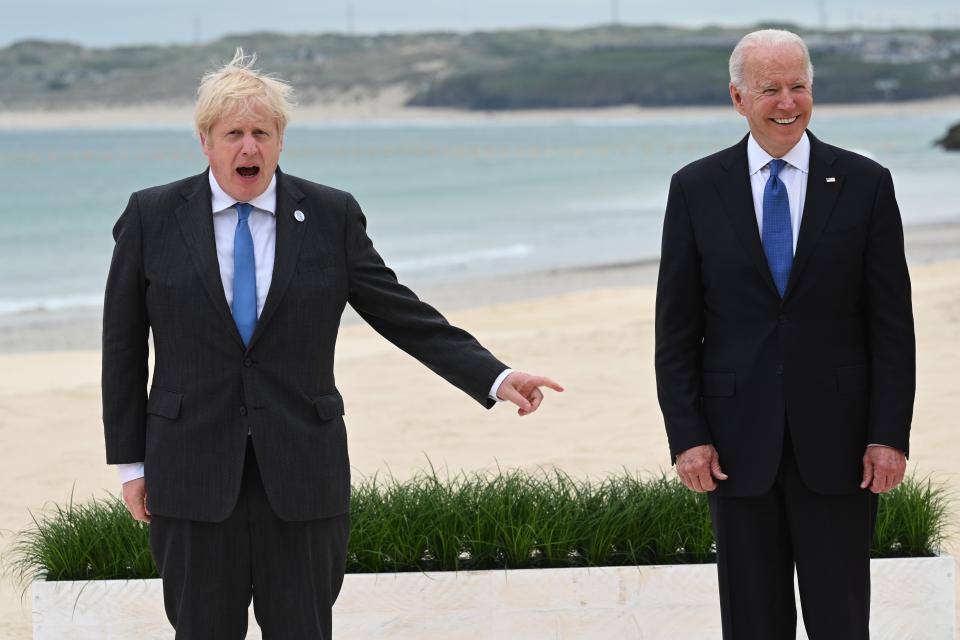 Boris Johnson with US President Joe Biden (PA Wire)