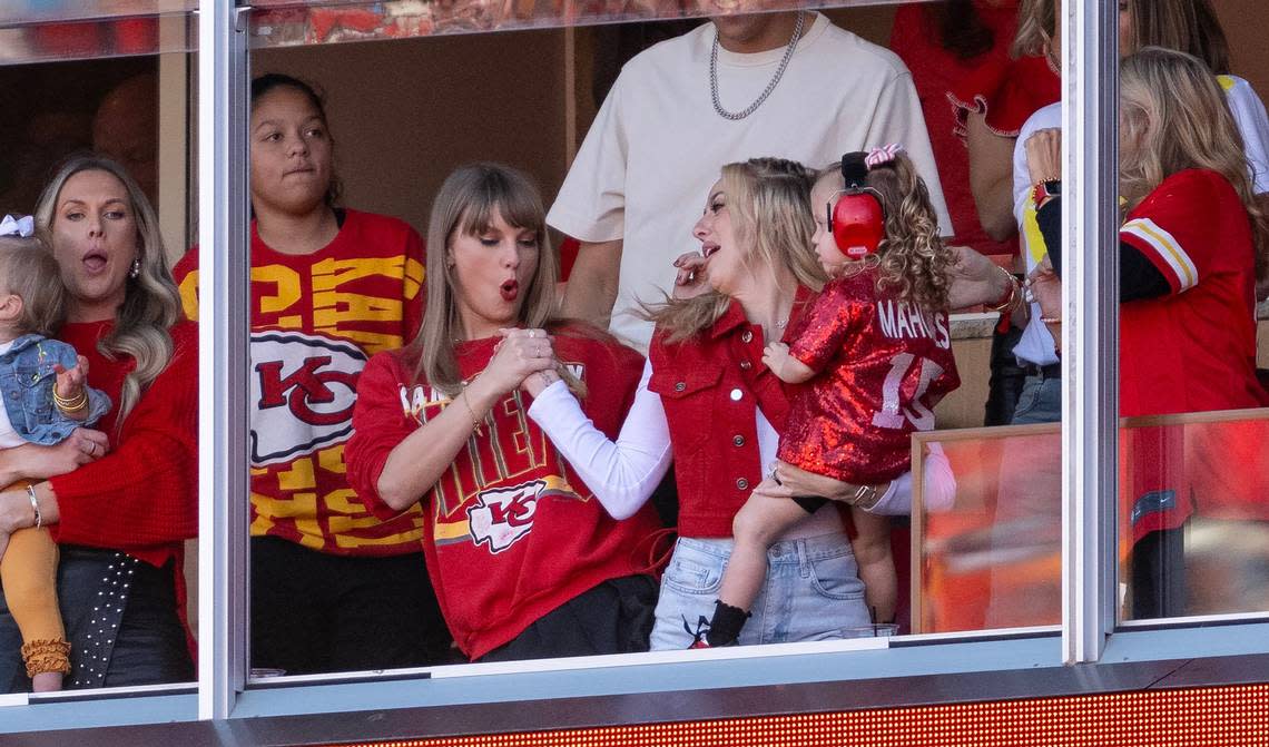 Taylor Swift and Brittany Mahomes have become buddies, cheering on the Chiefs and going out on the town together. Nick Wagner/nwagner@kcstar.com