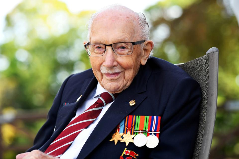 <p>Captain Sir Tom Moore died aged 100 on February 2</p> (REUTERS)