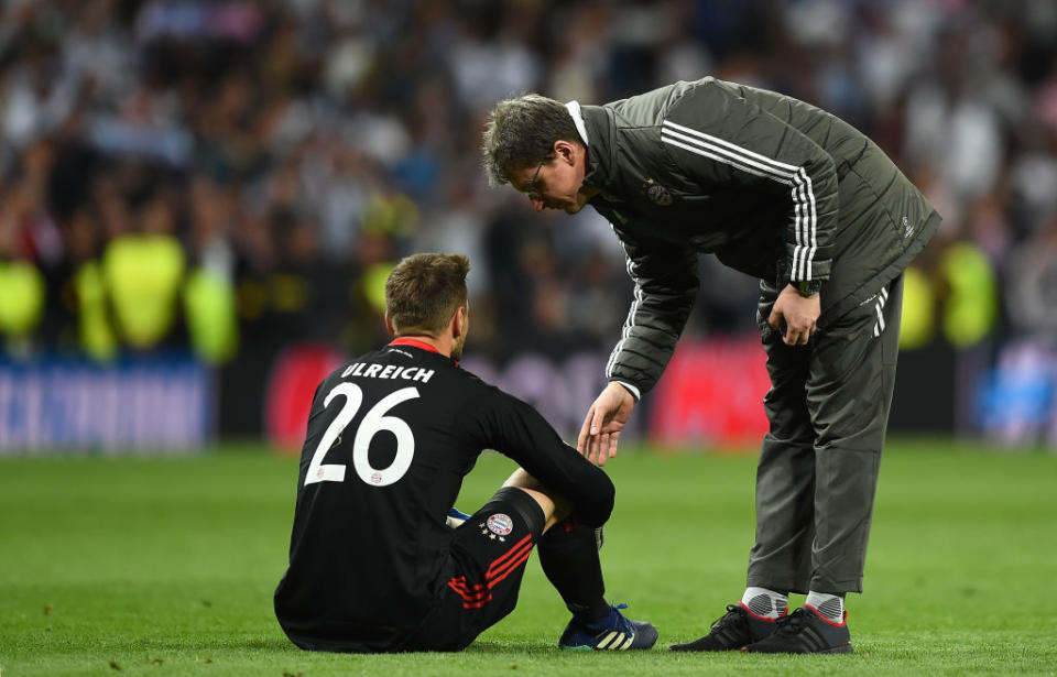 Bayern Munich goalkeeper Sven Ulreich upset at the final whistle, as his mistake costs them a place in the Champions League final.