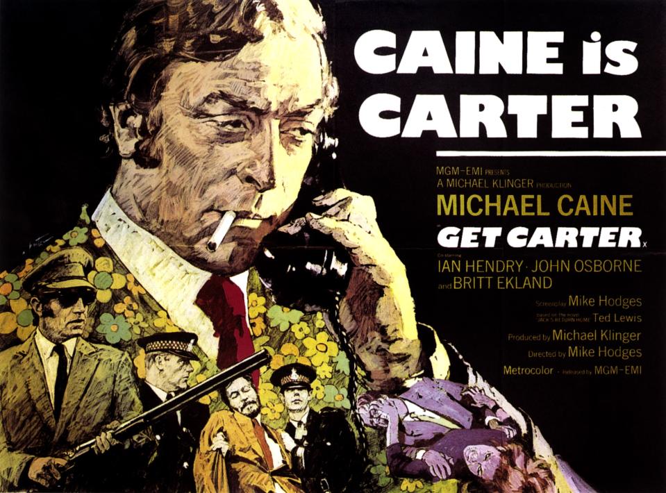 Get Carter, poster, British poster, Michael Caine, 1971. (Photo by LMPC via Getty Images)